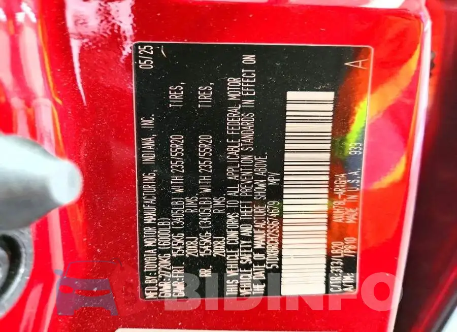 5TDXBRCH2SS674679 Photo# 13