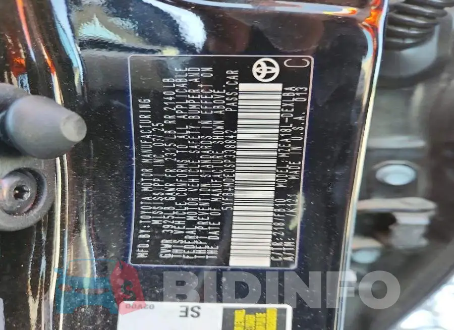 5YFB4MDE0SP338842 Photo# 12