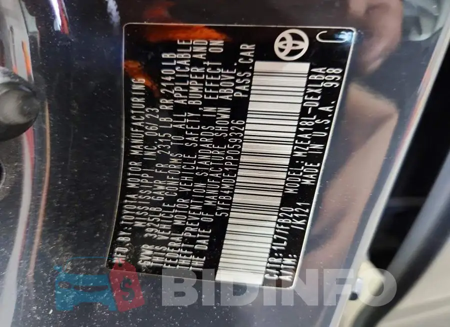 5YFB4MDE1PP059326 Photo# 12