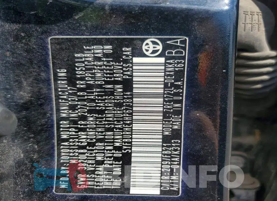 5YFBURHE4HP673814 Photo# 12