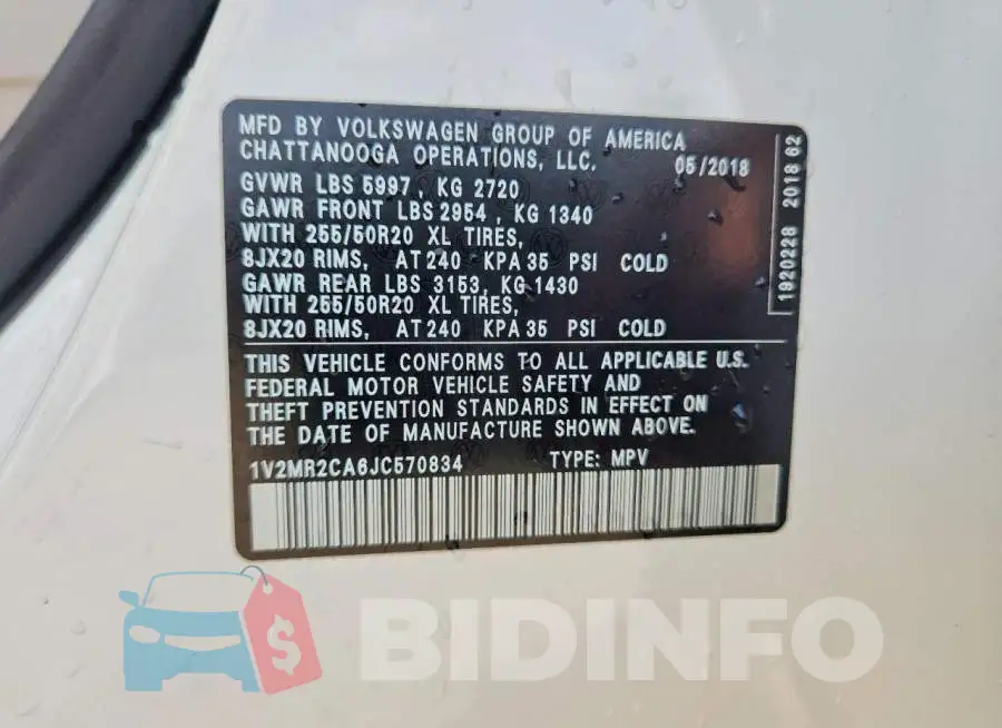 1V2MR2CA6JC570834 Photo# 13