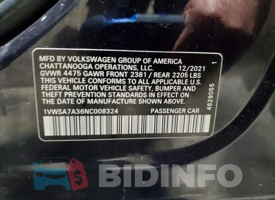 1VWSA7A36NC008324 Photo# 12