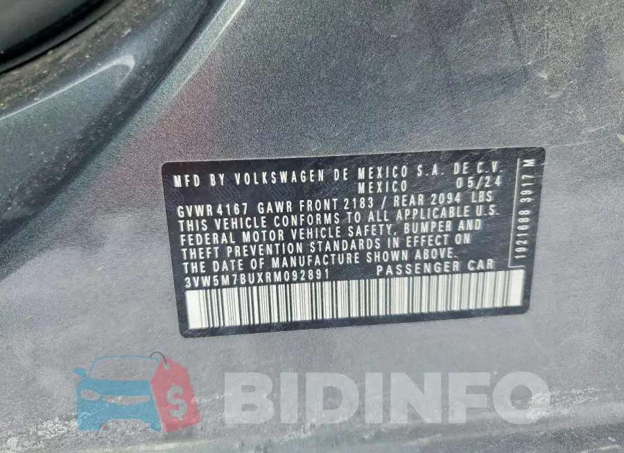 3VW5M7BUXRM092891 Photo# 12