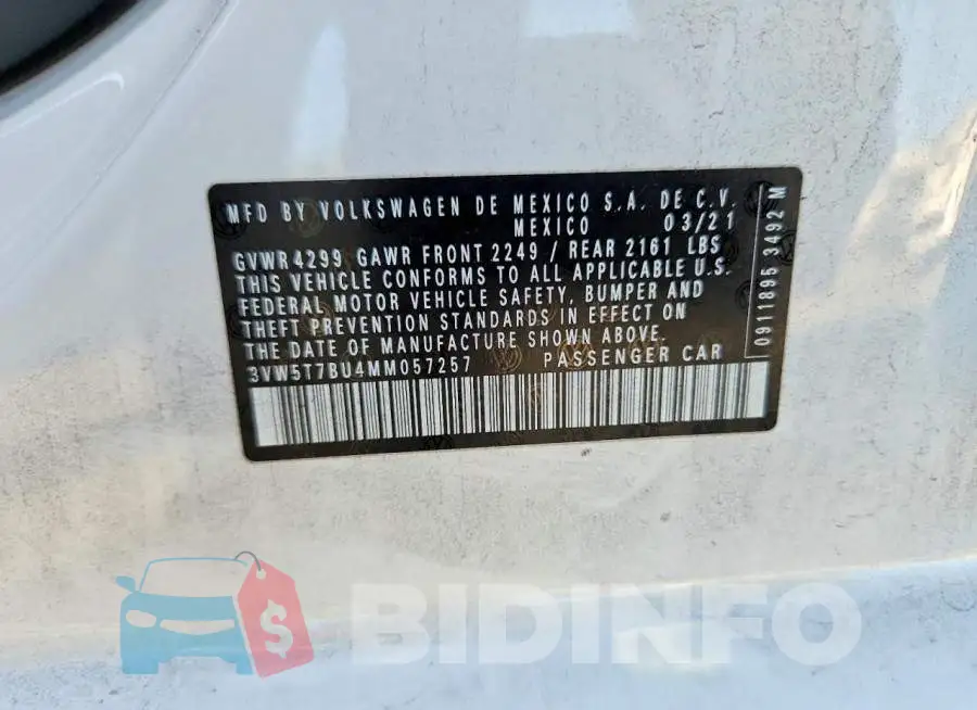 3VW5T7BU4MM057257 Photo# 13