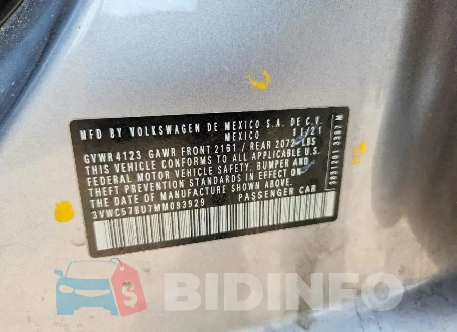 3VWC57BU7MM093929 Photo# 13