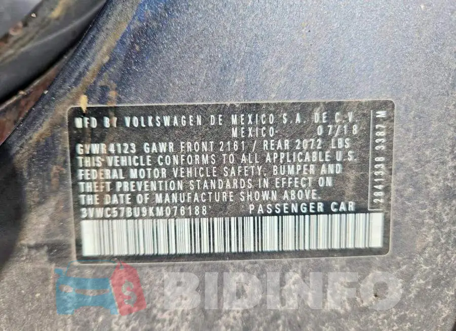 3VWC57BU9KM076188 Photo# 12