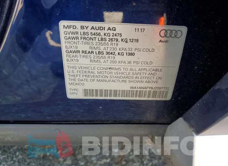 WA1ANAFY6J2097732 Photo# 14