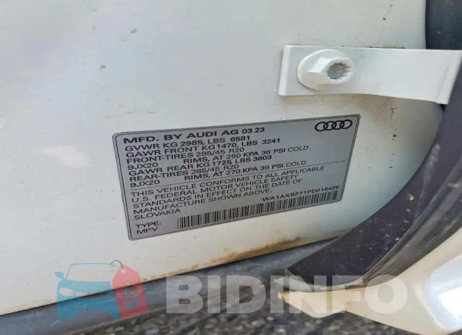WA1AXBF71PD016429 Photo# 13