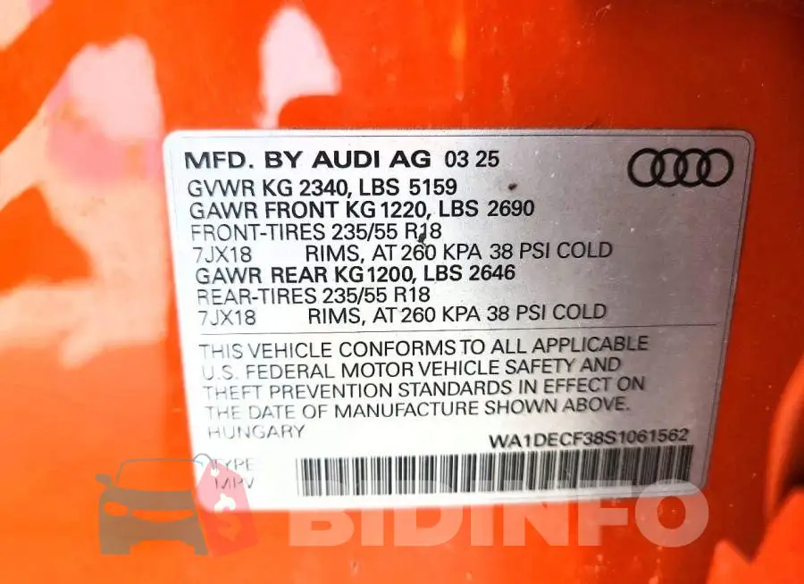 WA1DECF38S1061562 Photo# 13