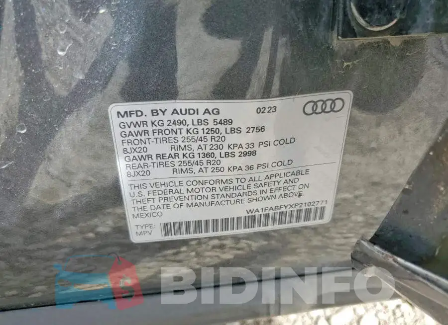 WA1FABFYXP2102771 Photo# 12
