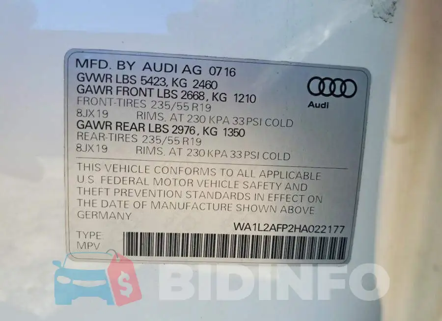 WA1L2AFP2HA022177 Photo# 14