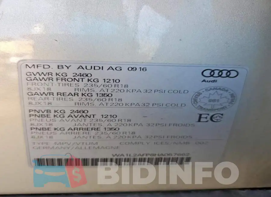 WA1L2AFP8HA057662 Photo# 13