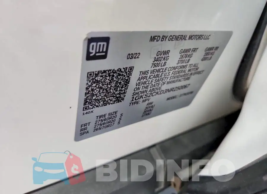 1GKS2CKD3NR250067 Photo# 13