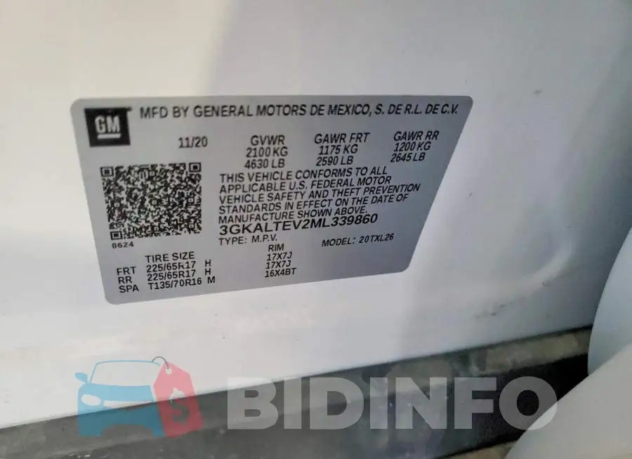 3GKALTEV2ML339860 Photo# 13