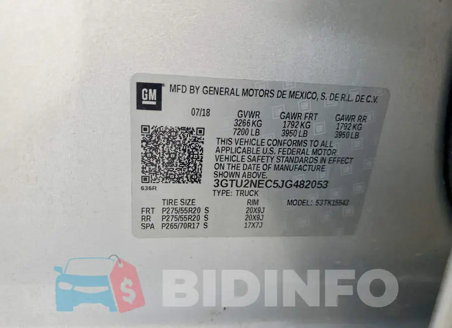 3GTU2NEC5JG482053 Photo# 12