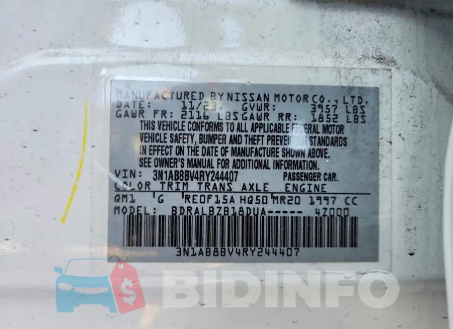 3N1AB8BV4RY244407 Photo# 12