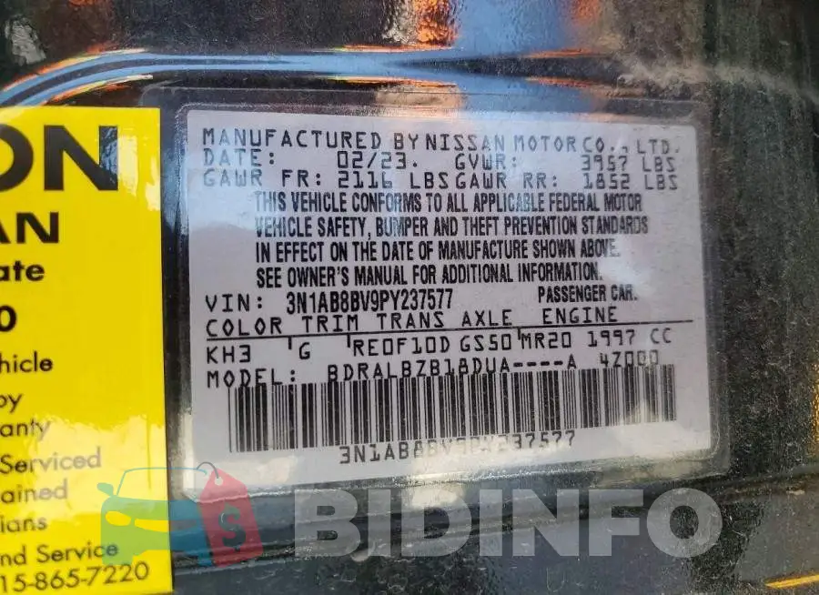 3N1AB8BV9PY237577 Photo# 12