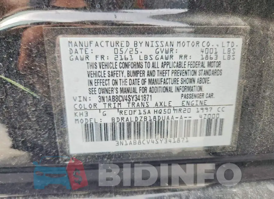 3N1AB8CV4SY341871 Photo# 13
