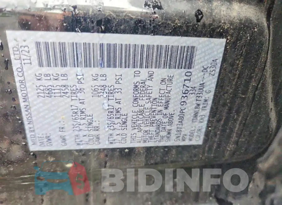 5N1BT3AB0PC936710 Photo# 13