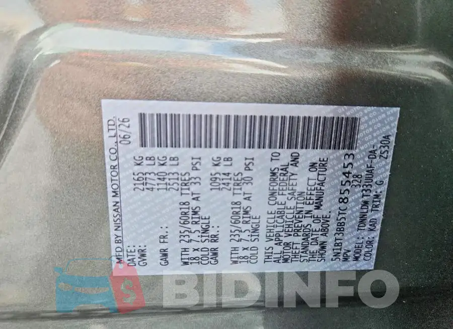 5N1BT3BB5TC855453 Photo# 14