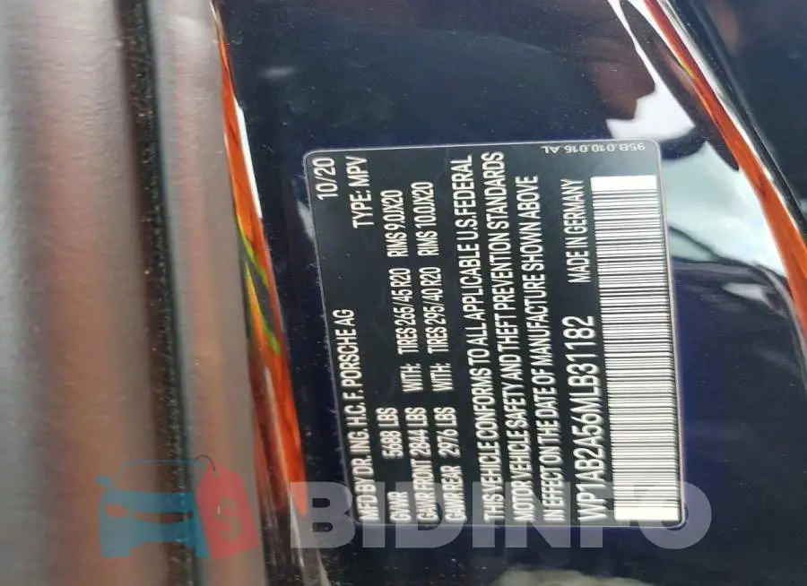 WP1AB2A56MLB31182 Photo# 13