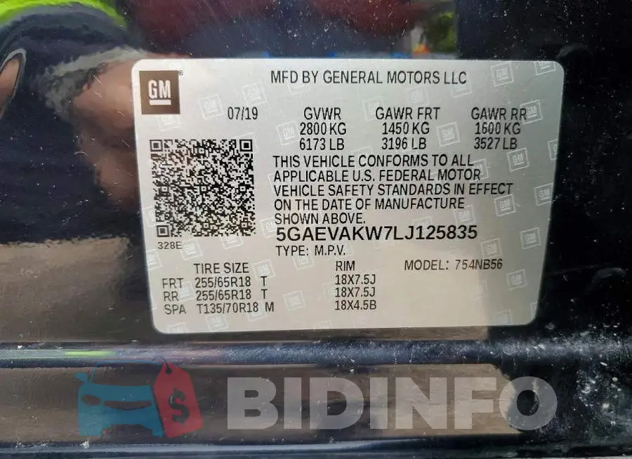 5GAEVAKW7LJ125835 Photo# 13