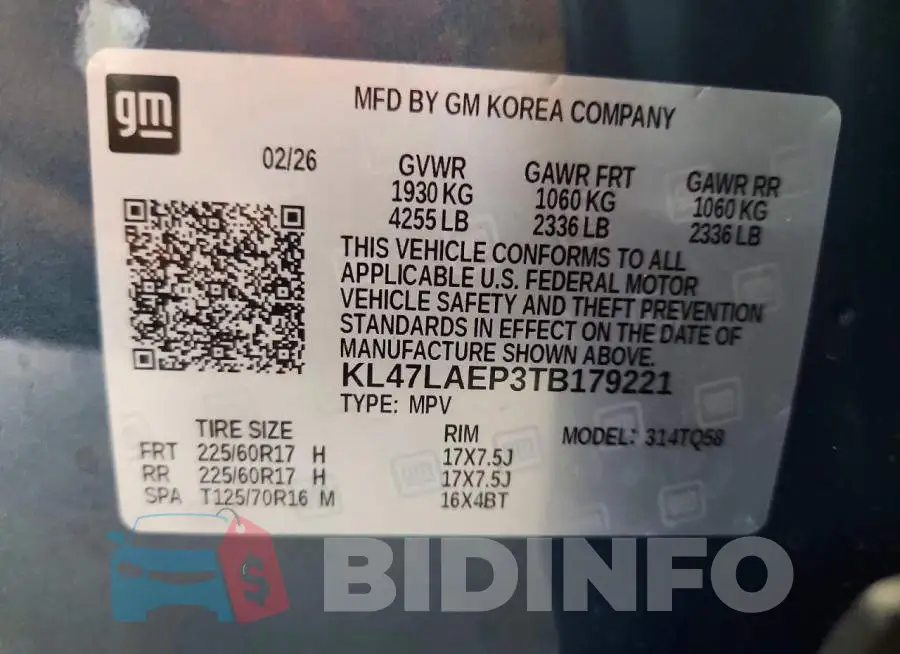 KL47LAEP3TB179221 Photo# 13