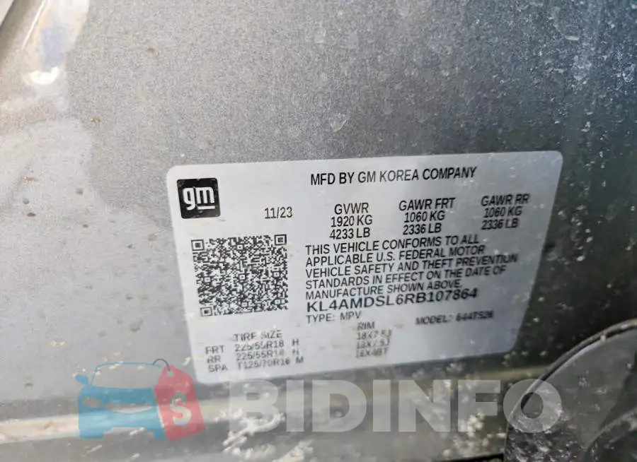 KL4AMDSL6RB107864 Photo# 12