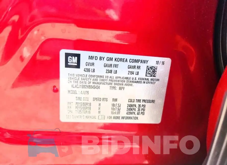 KL4CJ1SB2HB045434 Photo# 12