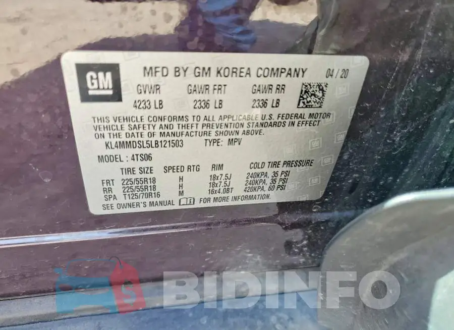 KL4MMDSL5LB121503 Photo# 13