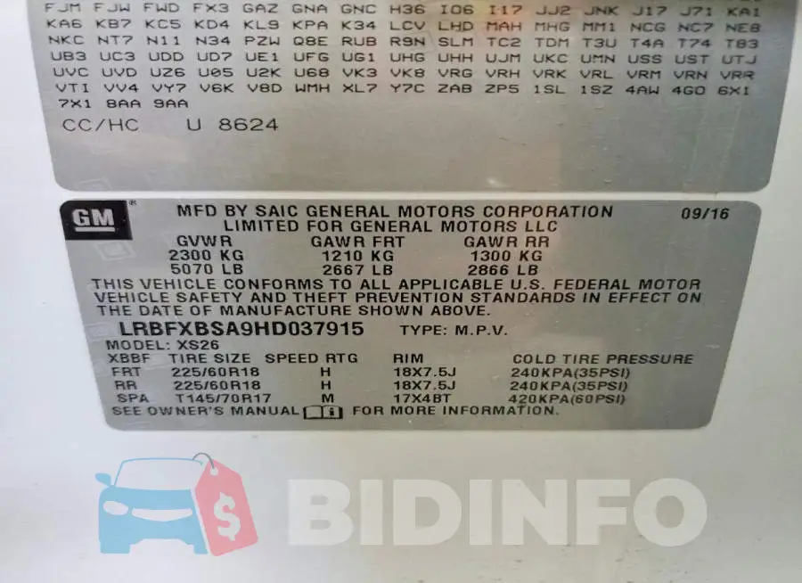 LRBFXBSA9HD037915 Photo# 13