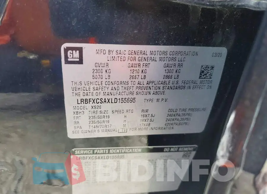 LRBFXCSAXLD155695 Photo# 14