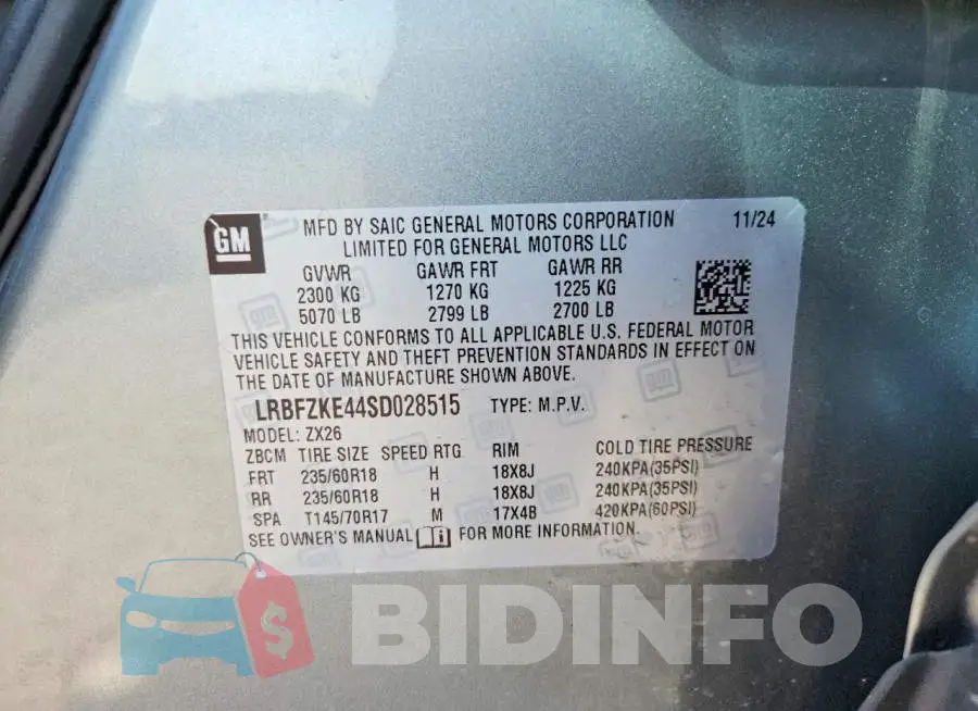 LRBFZKE44SD028515 Photo# 13