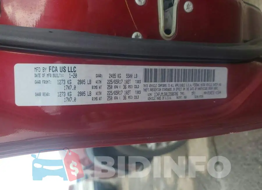 1C4PJMLB0LD588706 Photo# 13