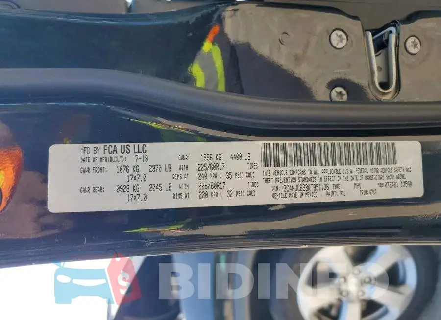 3C4NJCBB3KT851136 Photo# 13