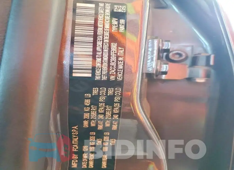 ZACCJBCB6HPE96902 Photo# 14