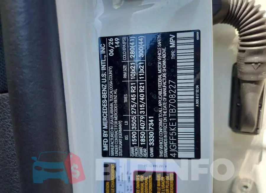 4JGFF5KE1TB708227 Photo# 13