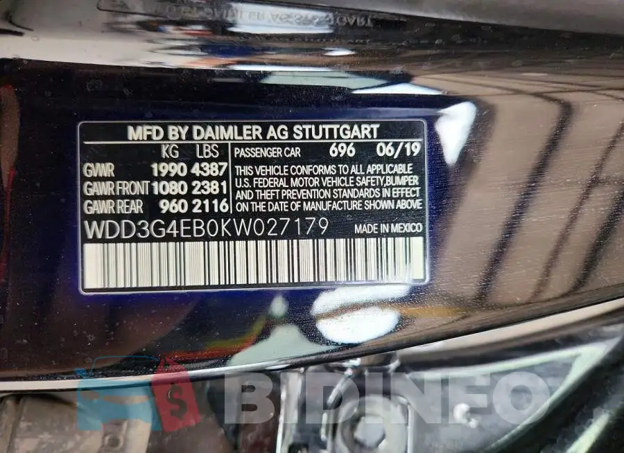 WDD3G4EB0KW027179 Photo# 12