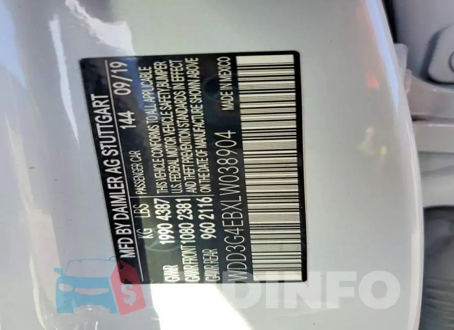 WDD3G4EBXLW038904 Photo# 12