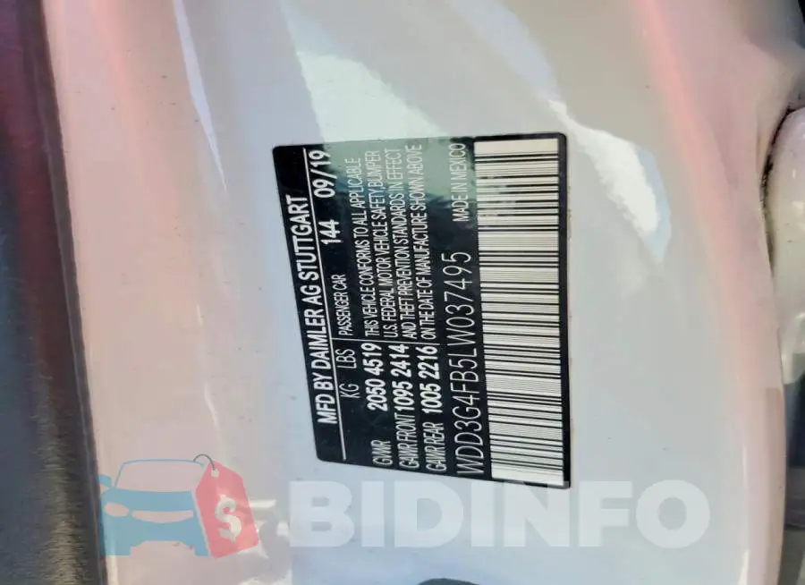 WDD3G4FB5LW037495 Photo# 12