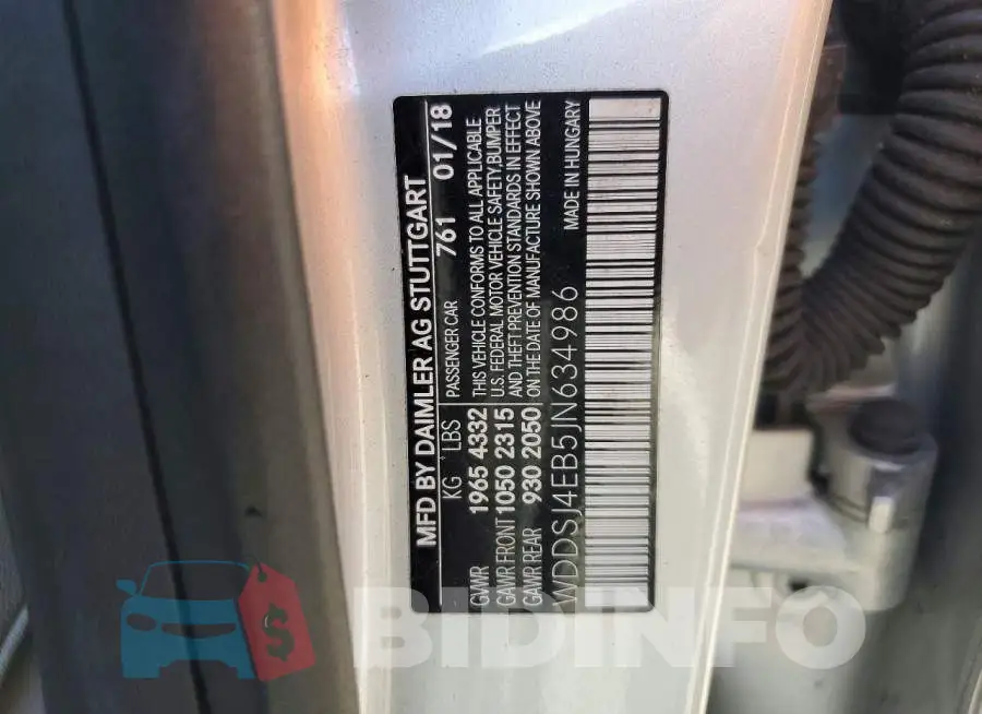WDDSJ4EB5JN634986 Photo# 13