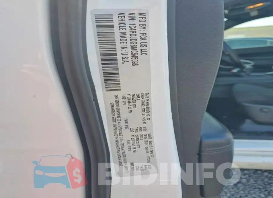 1C4RDJDG8MC545098 Photo# 13