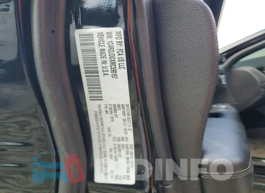 1C4RDJDGXMC598157 Photo# 13