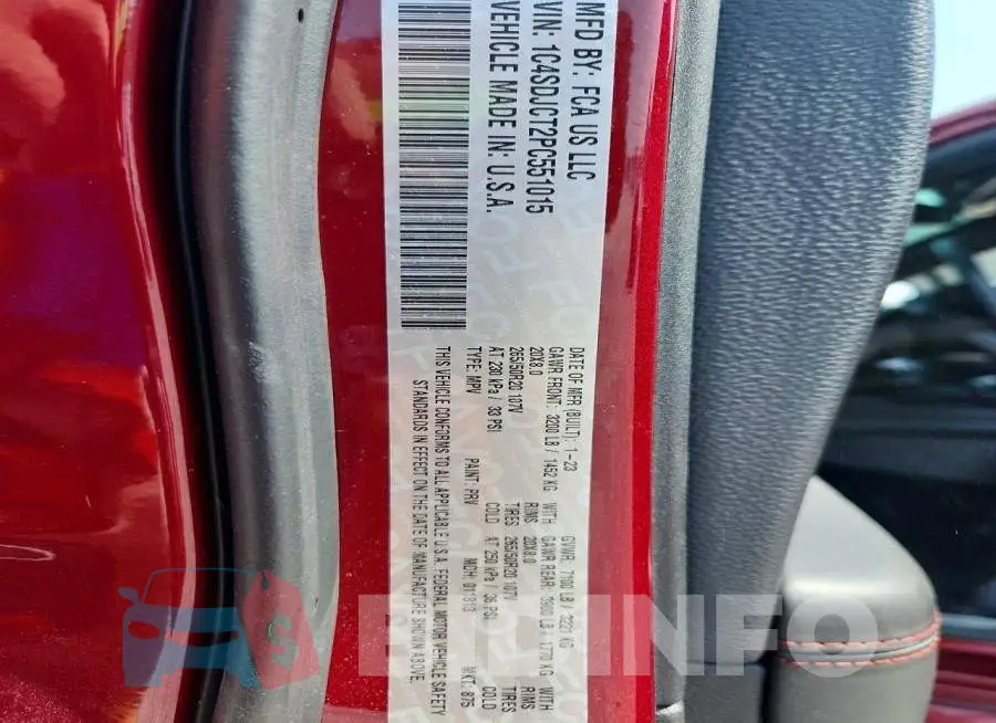 1C4SDJCT2PC551015 Photo# 14