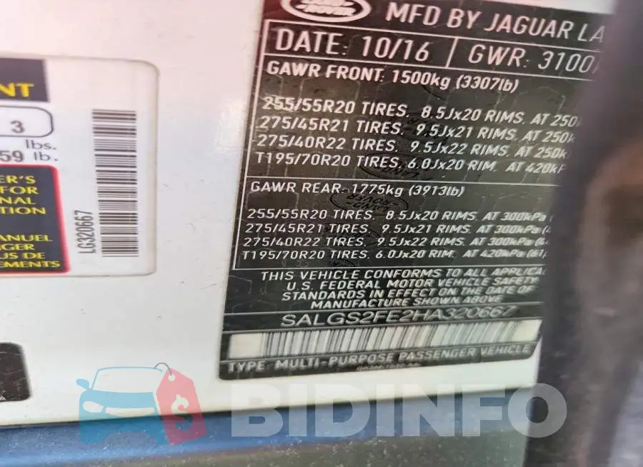 SALGS2FE2HA320667 Photo# 13