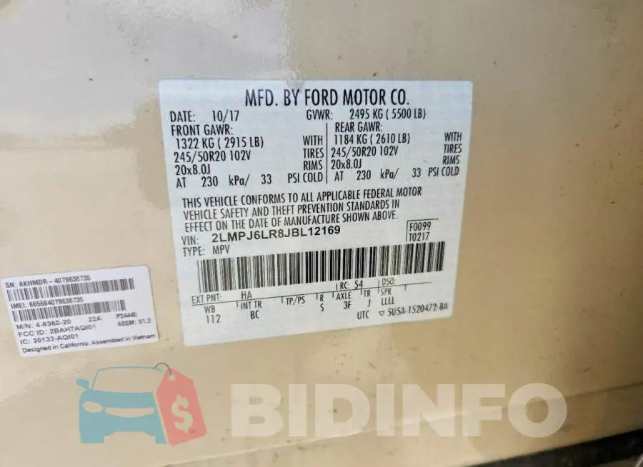 2LMPJ6LR8JBL12169 Photo# 13
