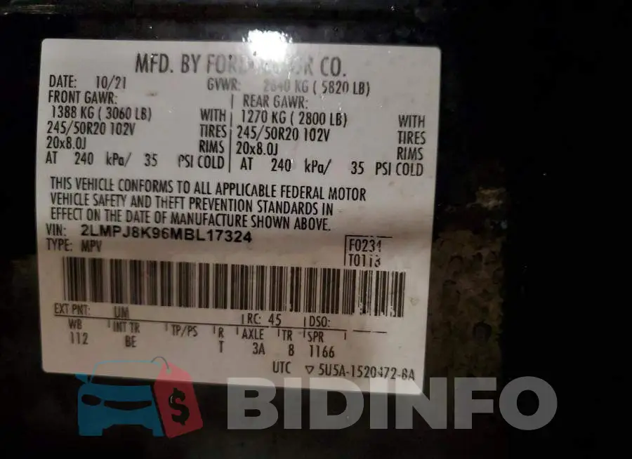 2LMPJ8K96MBL17324 Photo# 14