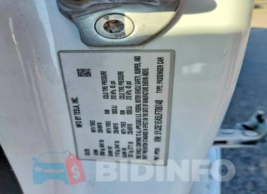 5YJ3E1EA5LF706148 Photo# 13