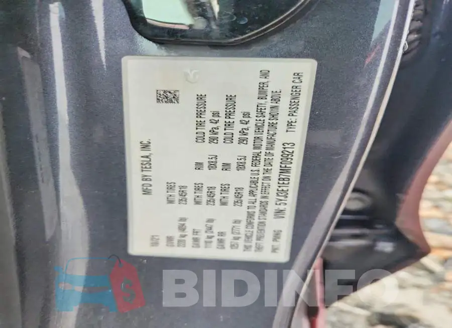 5YJ3E1EB7MF099213 Photo# 12