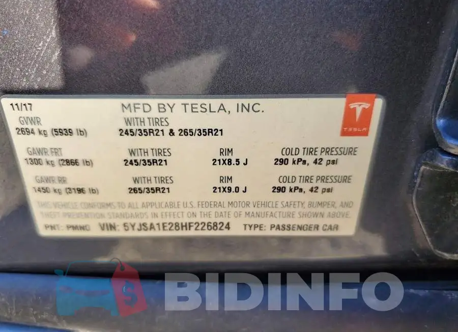 5YJSA1E28HF226824 Photo# 13